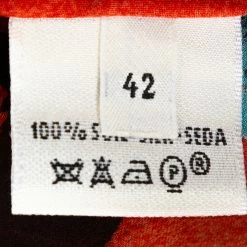 Hermes Orange Cirque Molier Print Silk Crepe Shirt L For Women -Deals Hermes Store luxury women hermes used clothes p302961 004