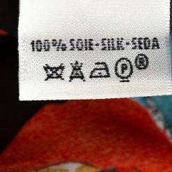 Hermes Orange Cirque Molier Print Silk Crepe Shirt L For Women -Deals Hermes Store luxury women hermes used clothes p302961 005