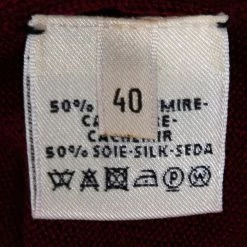 Hermes Hermès Burgundy Cashmere Silk Button Front Cardigan M For Women -Deals Hermes Store luxury women hermes used clothes p308288 006