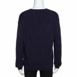 Hermes Hermès Dark Blue Ribbed Wool Knit Voyage Sweater S For Women 10 Hermes Hermès Dark Blue Ribbed Wool Knit Voyage Sweater S For Women -Deals Hermes Store luxury women hermes used clothes p328081 001