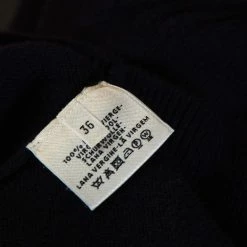 Hermes Hermès Dark Blue Ribbed Wool Knit Voyage Sweater S For Women 13 Hermes Hermès Dark Blue Ribbed Wool Knit Voyage Sweater S For Women -Deals Hermes Store luxury women hermes used clothes p328081 007