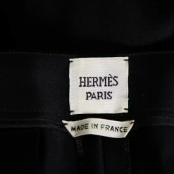 Hermes Black Wool Tapered Leg Trousers M For Women -Deals Hermes Store luxury women hermes used clothes p452106 001