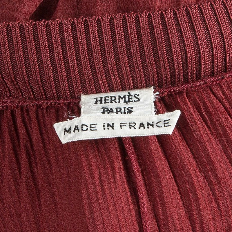 Hermes Red Silk Off-Shoulder Dress M For Women 10 Hermes Red Silk Off-Shoulder Dress M For Women - Image 8