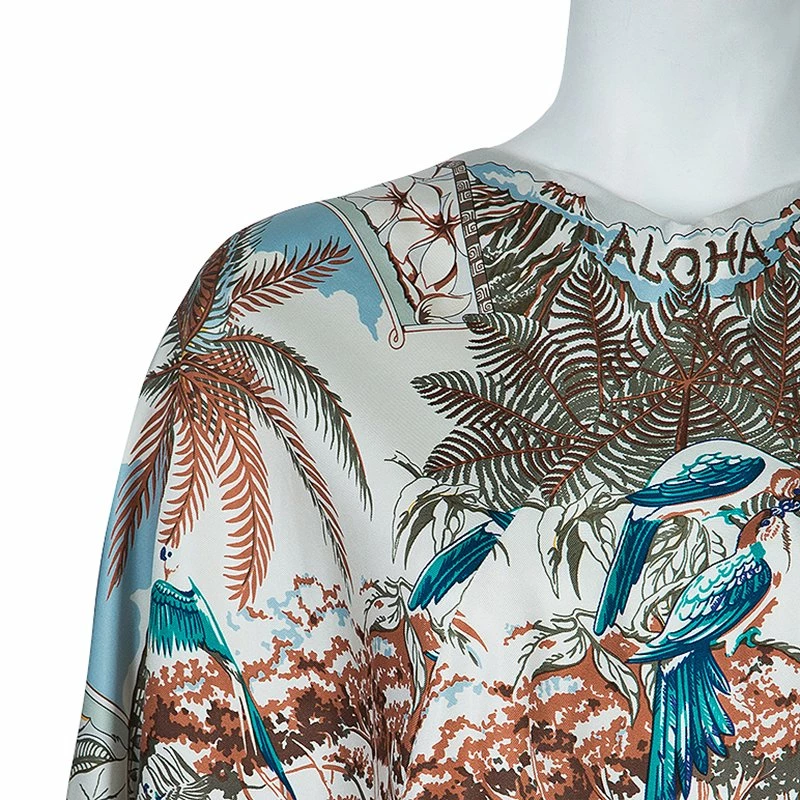 Hermes Silk Printed Shift Dress M For Women 7 Hermes Silk Printed Shift Dress M For Women - Image 5