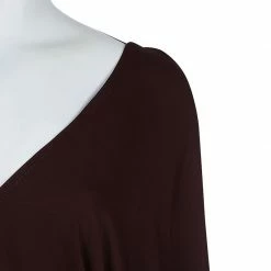 Hermes Burgundy Long Sleeve Dress M For Women -Deals Hermes Store luxury women hermes used clothes p53122 004