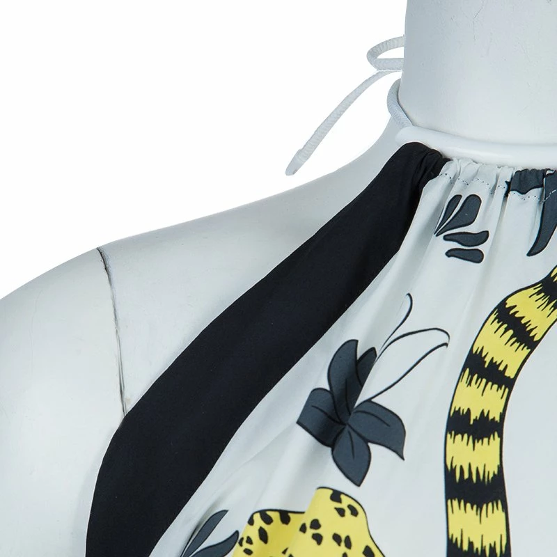 Hermes Printed Cotton Handkerchief Halter Tie-Up Top L For Women 7 Hermes Printed Cotton Handkerchief Halter Tie-Up Top L For Women - Image 5