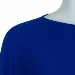 Hermes Blue Batwing Sleeve Cashmere Sweater S For Women -Deals Hermes Store luxury women hermes used clothes p56716 005