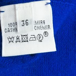 Hermes Blue Batwing Sleeve Cashmere Sweater S For Women -Deals Hermes Store luxury women hermes used clothes p56716 010