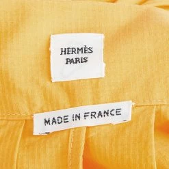 Hermes Orange Pleated Cotton Sleeveless Maxi Dress S For Women -Deals Hermes Store luxury women hermes used clothes p57102 011