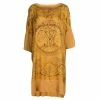 Hermes Orange Printed Silk Wool Dress OS For Women