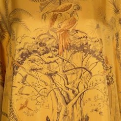 Hermes Orange Printed Silk Wool Dress OS For Women -Deals Hermes Store luxury women hermes used clothes p57482 008