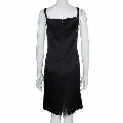 Hermes Black Silk Fitted Sleeveless Dress S For Women -Deals Hermes Store luxury women hermes used clothes p57505 0003