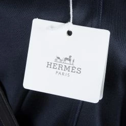 Hermes Black Leather Trim Detail Long Sleeve Dress S For Women -Deals Hermes Store luxury women hermes used clothes p57507 010