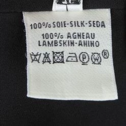 Hermes Black Leather Trim Detail Long Sleeve Dress S For Women -Deals Hermes Store luxury women hermes used clothes p57507 011