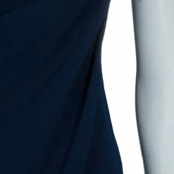 Hermes Blue Silk Knit One Shoulder Draped Dress S For Women -Deals Hermes Store luxury women hermes used clothes p59268 0008