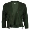Hermes Olive Green Zip Front Cropped Cashmere Cardigan S For Women