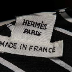 Hermes Black Printed Silk Belted Dress M For Women -Deals Hermes Store luxury women hermes used clothes p608305 003