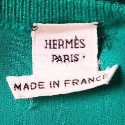 Hermes Green Silk Belted Shift Dress M For Women -Deals Hermes Store luxury women hermes used clothes p609520 005