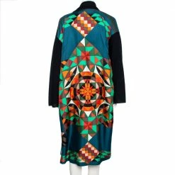 Hermes Multicolor Printed Silk & Knit Open Front Cardigan M For Women 9 Hermes Multicolor Printed Silk & Knit Open Front Cardigan M For Women -Deals Hermes Store luxury women hermes used clothes p609762 003