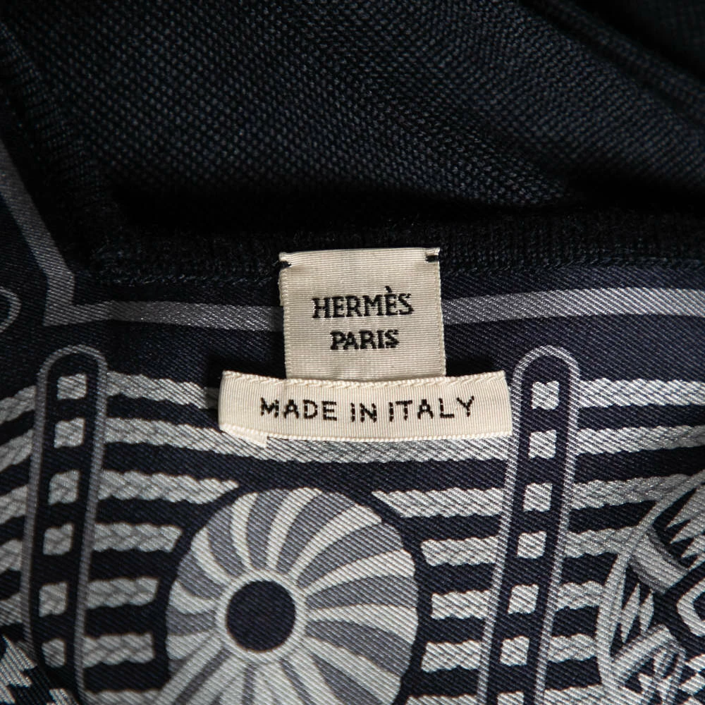 Hermes Blue Bandana Print Silk And Knit Dress M For Women 7 Hermes Blue Bandana Print Silk And Knit Dress M For Women - Image 5