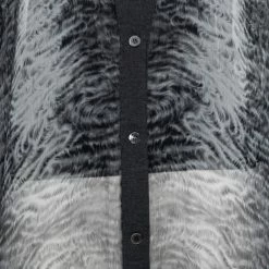 Hermes Grey Printed Silk & Wool Trimmed Button Front Long Cardigan M For Women -Deals Hermes Store luxury women hermes used clothes p610482 006