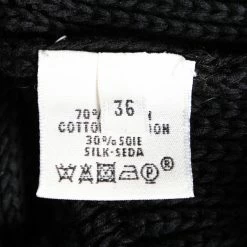Hermes Black Cotton Knit Low Back Detail Sweater S For Women -Deals Hermes Store luxury women hermes used clothes p628393 005