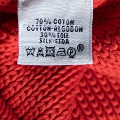 Hermes Orange Cotton Knit Low Back Detail Sweater S For Women -Deals Hermes Store luxury women hermes used clothes p629521 003