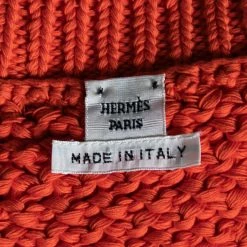 Hermes Orange Cotton Knit Sleeveless Belted Mini Dress S For Women 11 Hermes Orange Cotton Knit Sleeveless Belted Mini Dress S For Women -Deals Hermes Store luxury women hermes used clothes p629530 003