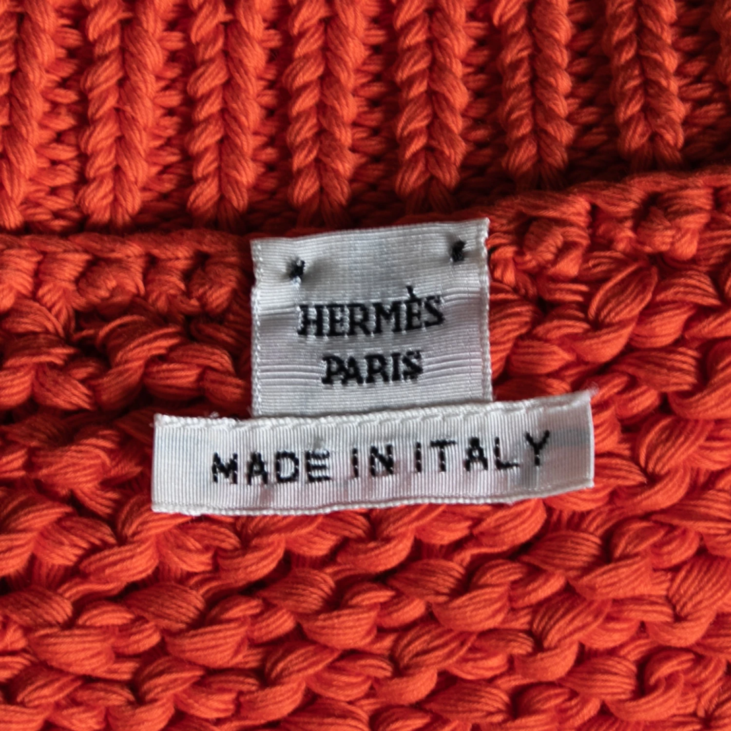 Hermes Orange Cotton Knit Sleeveless Belted Mini Dress S For Women 6 Hermes Orange Cotton Knit Sleeveless Belted Mini Dress S For Women - Image 4