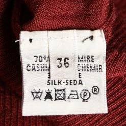 Hermes Maroon Cashmere V-Neck Sweater S For Women 13 Hermes Maroon Cashmere V-Neck Sweater S For Women -Deals Hermes Store luxury women hermes used clothes p629543 003