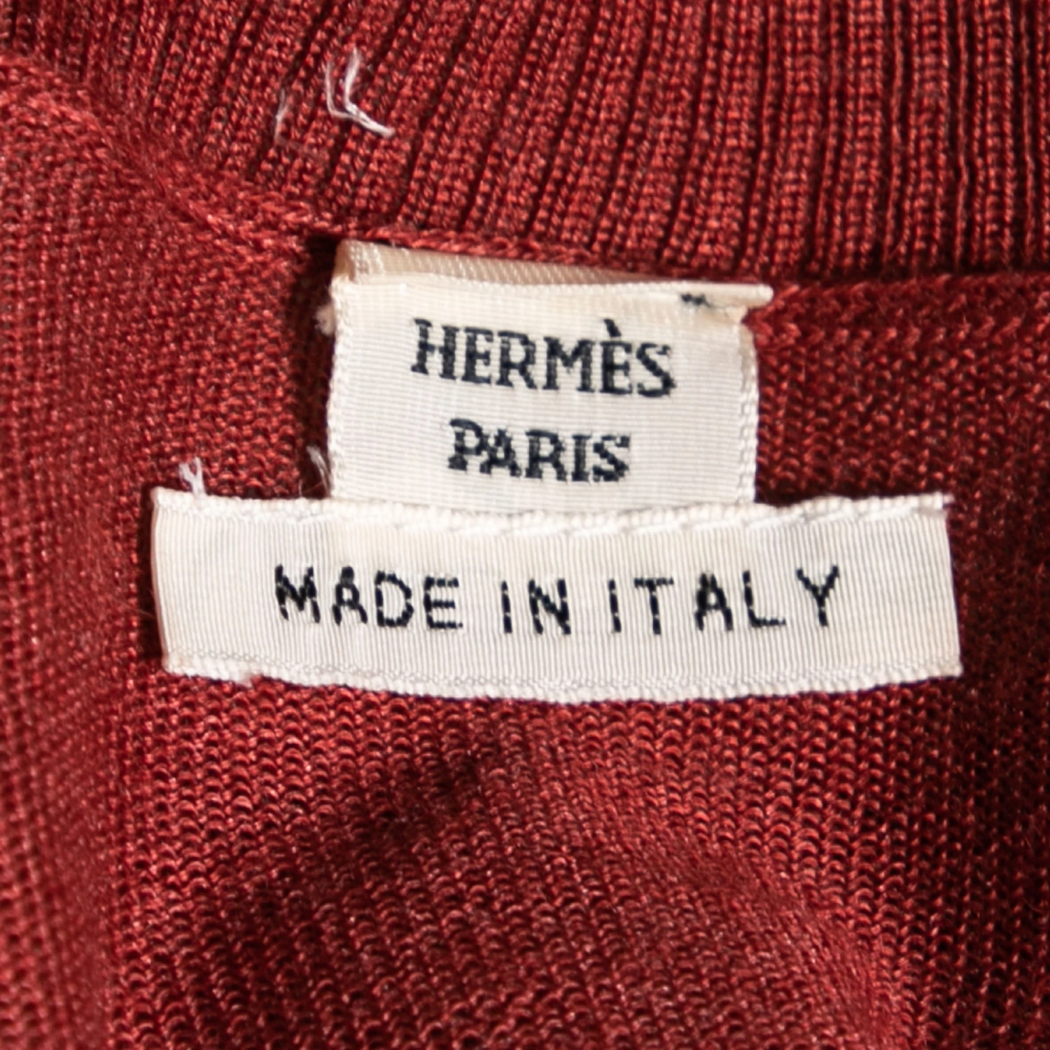 Hermes Maroon Cashmere V-Neck Sweater S For Women 6 Hermes Maroon Cashmere V-Neck Sweater S For Women - Image 4