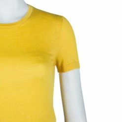 Hermes Canary Yellow Cashmere Knit Top S For Women 16 Hermes Canary Yellow Cashmere Knit Top S For Women -Deals Hermes Store luxury women hermes used clothes p63843 004