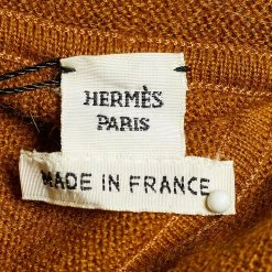 Hermes Brown Printed Silk Twill & Alpaca Knit Long Sleeve Dress S For Women 10 Hermes Brown Printed Silk Twill & Alpaca Knit Long Sleeve Dress S For Women -Deals Hermes Store luxury women hermes used clothes p643048 005