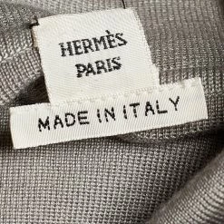 Hermes Hermès Grey La Laboratoire Du Temps Silk Sleeveless Turtleneck Top M For Women -Deals Hermes Store luxury women hermes used clothes p644245 004