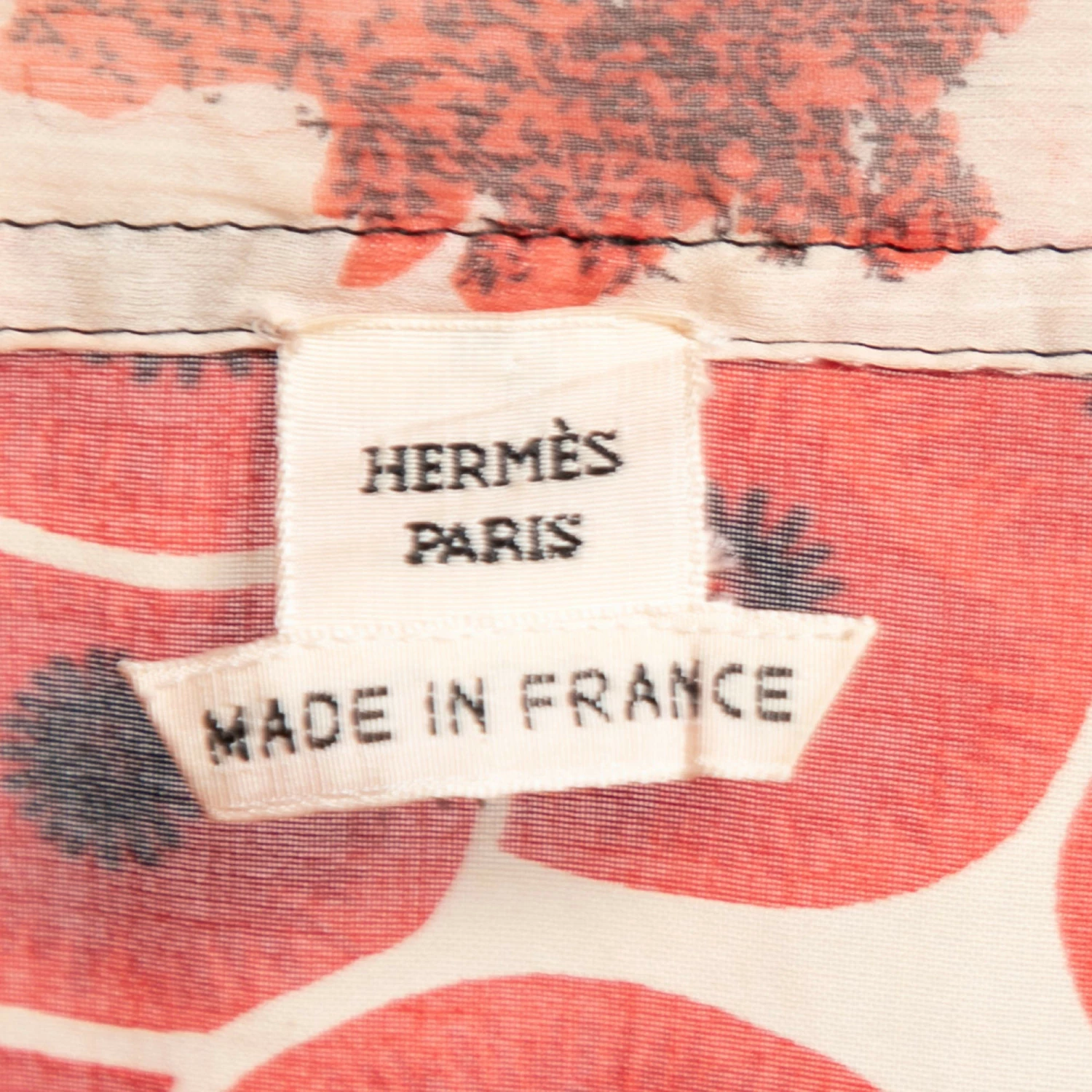 Hermes Red Printed Cotton & Silk V-Neck Tunic M For Women 8 Hermes Red Printed Cotton & Silk V-Neck Tunic M For Women - Image 6