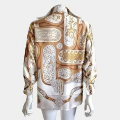Hermes Multicolor Silk Shirt 38 FR For Women -Deals Hermes Store luxury women hermes used clothes p663927 002