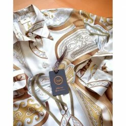 Hermes Multicolor Silk Shirt 38 FR For Women -Deals Hermes Store luxury women hermes used clothes p663927 005