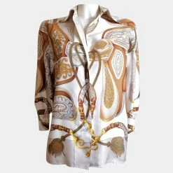 Hermes Multicolor Silk Shirt 38 FR For Women