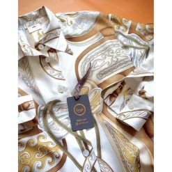 Hermes Multicolor Silk Shirt 38 FR For Women -Deals Hermes Store luxury women hermes used clothes p663927 010