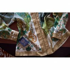 Hermes Multicolor Vintage Silk Shirt FR 42 For Women 31 Hermes Multicolor Vintage Silk Shirt FR 42 For Women -Deals Hermes Store luxury women hermes used clothes p663928 002