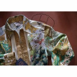 Hermes Multicolor Vintage Silk Shirt FR 42 For Women 34 Hermes Multicolor Vintage Silk Shirt FR 42 For Women -Deals Hermes Store luxury women hermes used clothes p663928 005