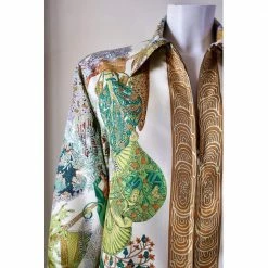 Hermes Multicolor Vintage Silk Shirt FR 42 For Women 28 Hermes Multicolor Vintage Silk Shirt FR 42 For Women -Deals Hermes Store luxury women hermes used clothes p663928 008