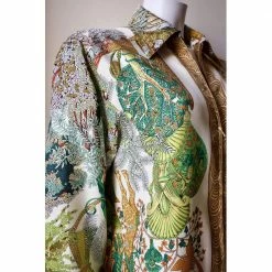 Hermes Multicolor Vintage Silk Shirt FR 42 For Women 29 Hermes Multicolor Vintage Silk Shirt FR 42 For Women -Deals Hermes Store luxury women hermes used clothes p663928 010
