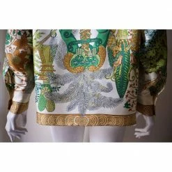 Hermes Multicolor Vintage Silk Shirt FR 42 For Women 24 Hermes Multicolor Vintage Silk Shirt FR 42 For Women -Deals Hermes Store luxury women hermes used clothes p663928 015