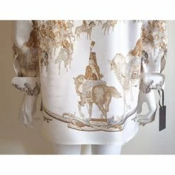 Hermes Multicolor Silk Shirt FR 40 For Women -Deals Hermes Store luxury women hermes used clothes p663930 008