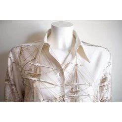 Hermes Multicolor Silk Shirt FR 40 For Women -Deals Hermes Store luxury women hermes used clothes p663930 013