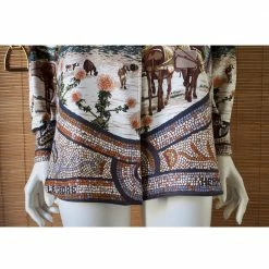 Hermes Multicolor Camicia In Seta Shirt Size Tg 38 For Women -Deals Hermes Store luxury women hermes used clothes p667722 004