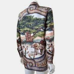 Hermes Multicolor Camicia In Seta Shirt Size Tg 38 For Women -Deals Hermes Store luxury women hermes used clothes p667722 006