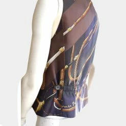Hermes Multicolor Gilet In Seta Vest Size Tg.44 FR For Women -Deals Hermes Store luxury women hermes used clothes p667731 001