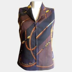Hermes Multicolor Gilet In Seta Vest Size Tg.44 FR For Women